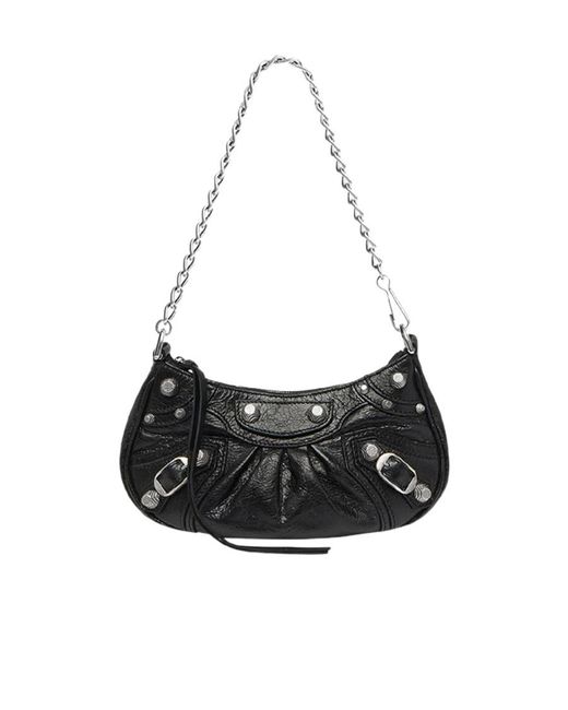 Balenciaga Black Le Cagole Zipped Mini Shoulder Bag