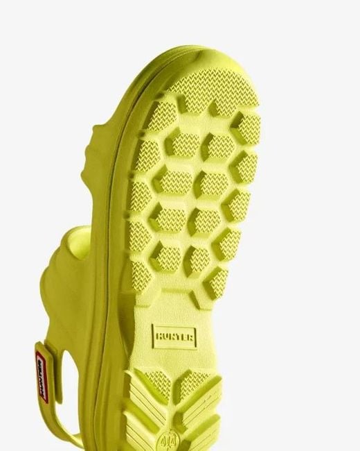 Hunter Yellow Logo Sandals