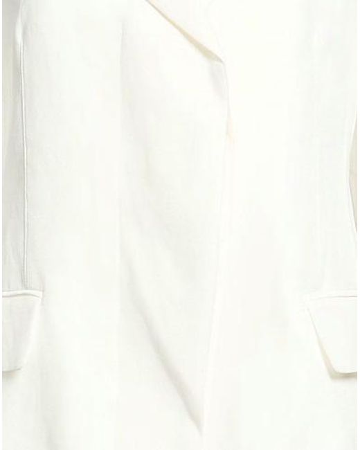 Sportmax White Single-Breasted Blazer
