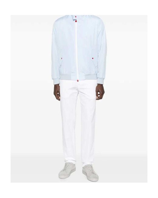 Kiton Blue Cima Zip-Up Jacket for men