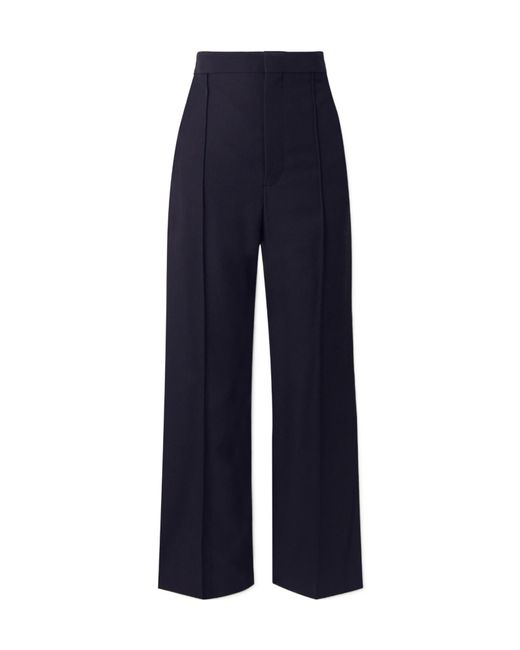 Carven Blue Wool Flared Pants