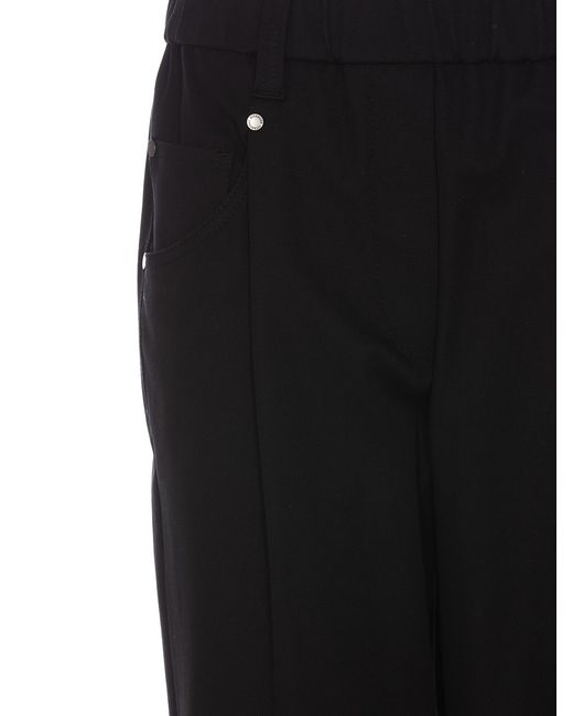 Brunello Cucinelli Black High Waist Straight Leg Trousers