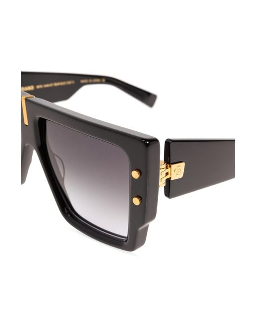 Balmain Multicolor B-Grand Rectangle-Frame Gradient Sunglasses for men