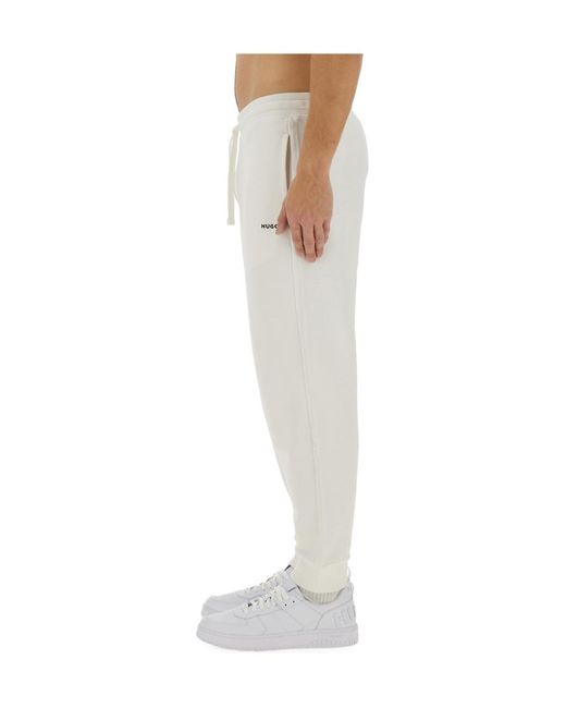 Boss Gray Logo-Print Track Pants for men