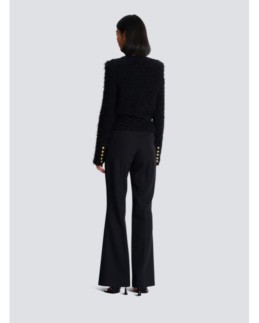 Balmain Black Tweed Jackets