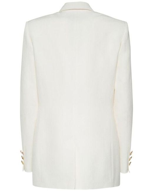 Casablanca White Long-Sleeved Suit Jacket