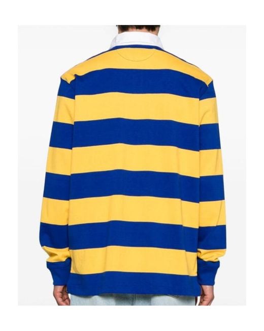 Polo Ralph Lauren Orange Pony Embroidered Striped Polo Shirt for men