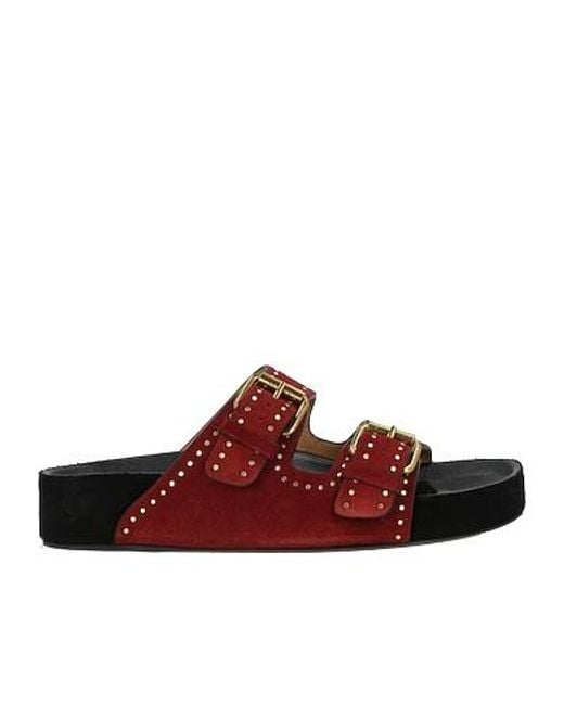Isabel Marant Red Plain Colour Sandals