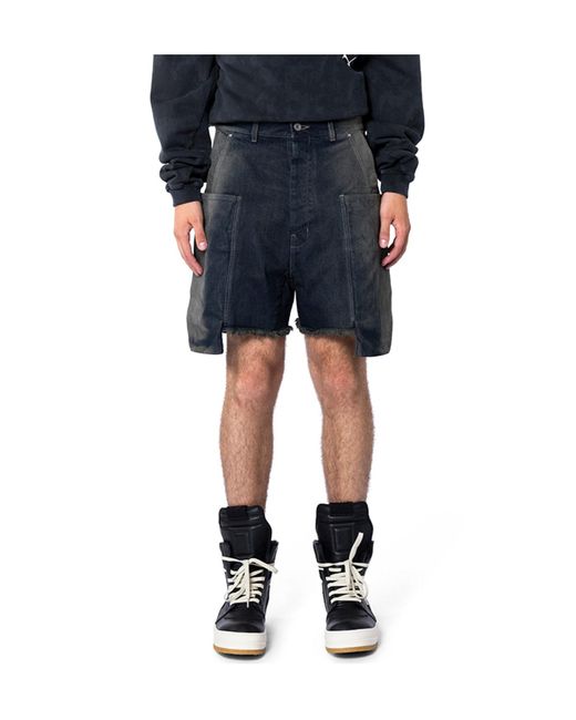 Rick Owens Blue Stefan Cargo Shorts for men