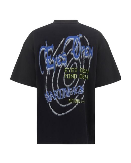 Martine Rose Black Logo Short-Sleeved T-Shirt for men