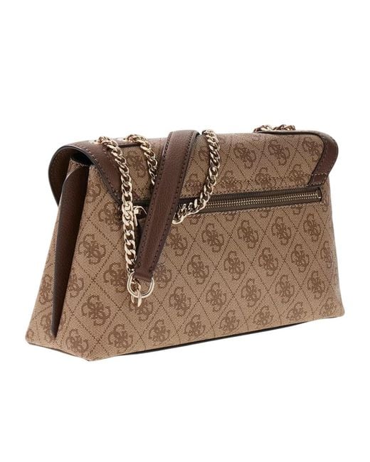 Guess Brown Lindsey Crossbody Bag
