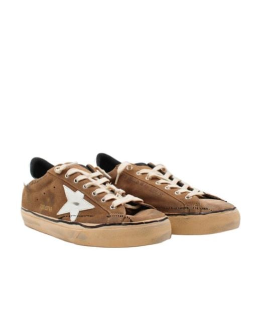 Golden Goose Deluxe Brand Brown Super Star Lace-Up Sneakers for men