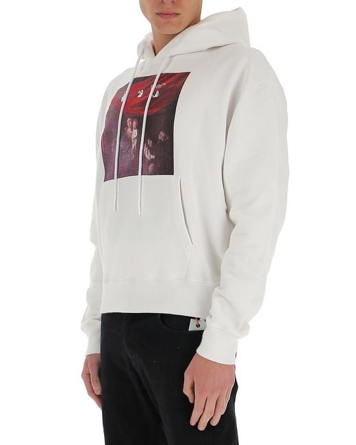 Off-White c/o Virgil Abloh White Diag Spray Caravaggio Hoodie for men