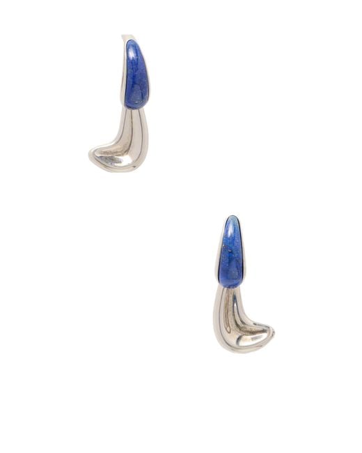 Khaite Blue Cyclone-Tone Drop Earrings