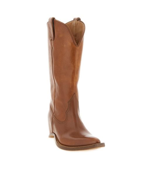 Maison Margiela Brown Heel-Less Western Boots