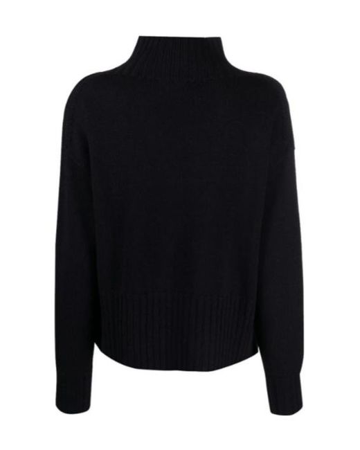 Drumohr Black Turtleneck Knit Top