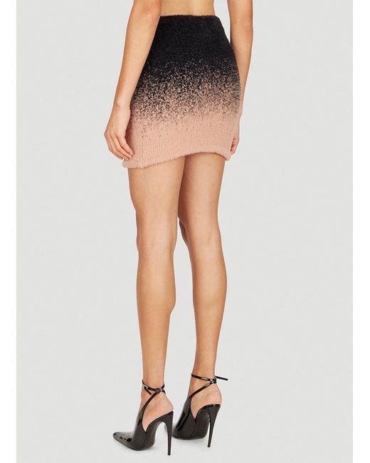 OTTOLINGER Black High Waist Gradient Knitted Mini Skirt