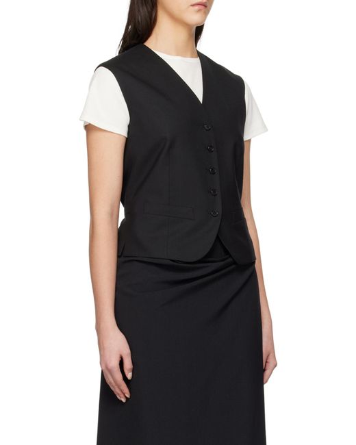 The Row Black Logo Vest