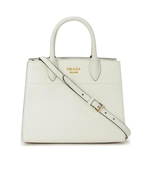 Prada White Logo Handbag