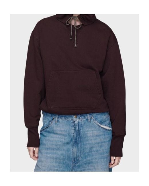 Maison Margiela Brown V-Insert Drawstring Hoodie