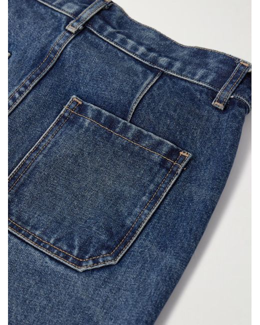 Nili Lotan Blue Edira High-Rise Flared Jeans