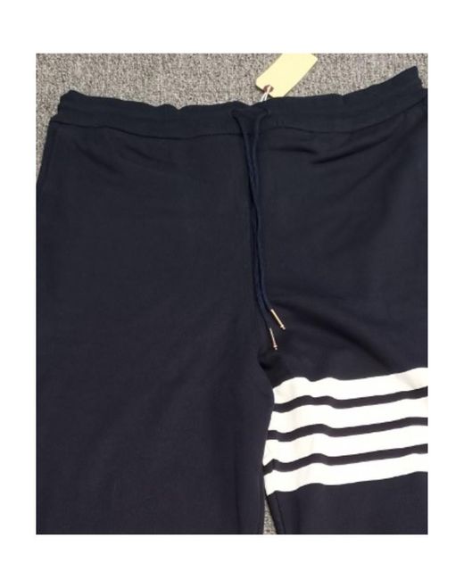 Thom Browne Blue Bar Striped Sweatpants for men