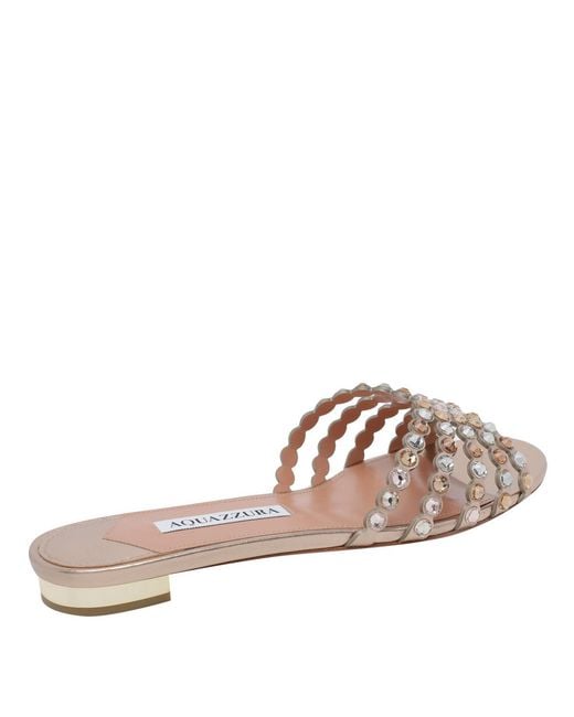 Aquazzura Pink Tequila Flat Sandals