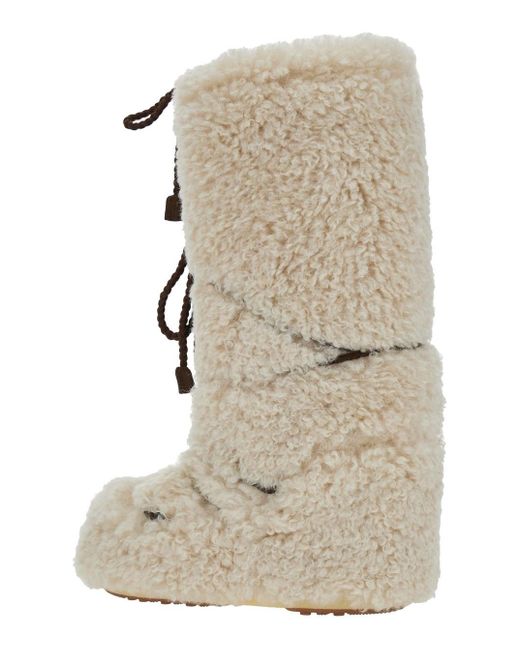 Moon Boot Natural Icon Lace-Up Snow Boots