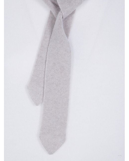 Anneclaire White Long-Sleeved Sweater