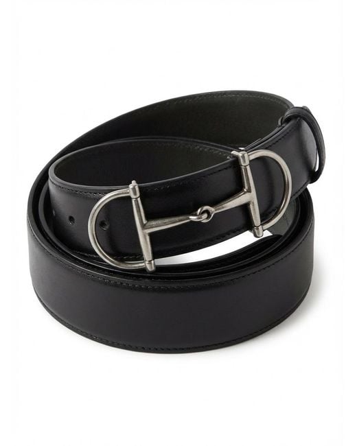 Gucci Black Horsebit Reversible Belt for men