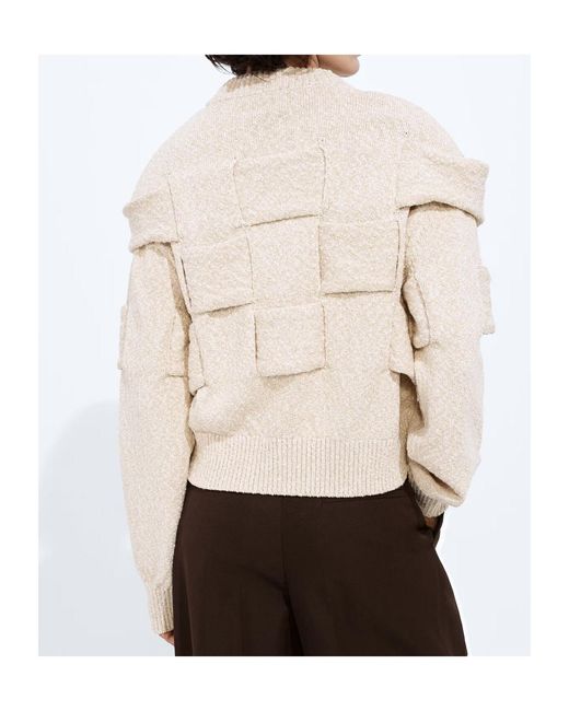 Bottega Veneta Natural Cotton Intrecciato Sweater