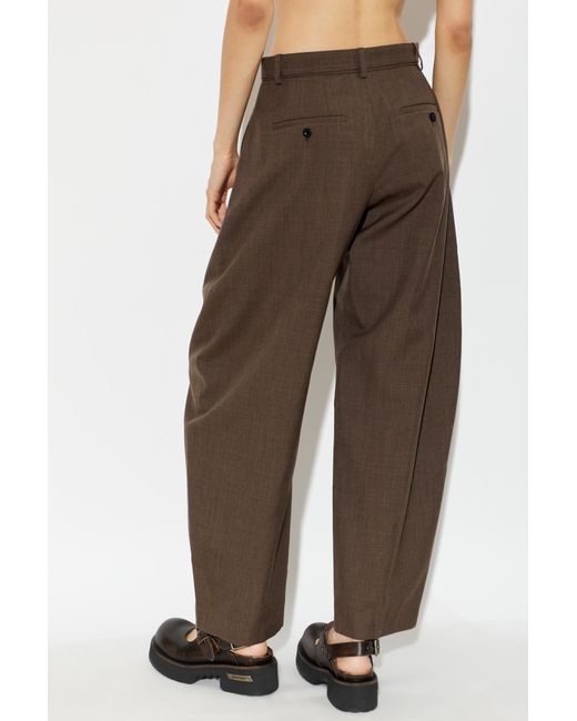 Sacai Brown Casual Trousers With Belt Loops