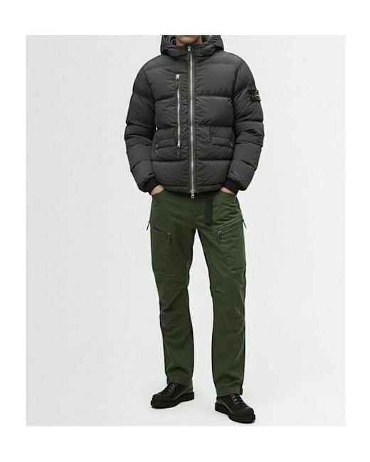 Stone Island Black Econyl Down Jacket for men