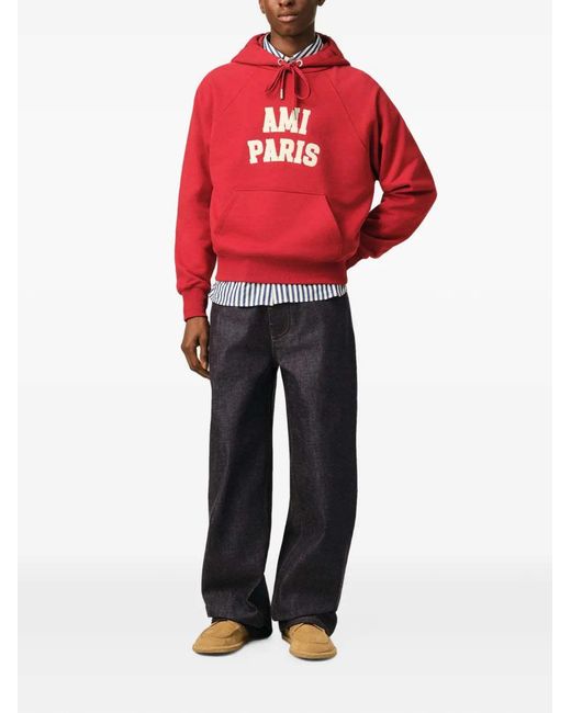 AMI Blue Belt-Loop Jeans for men