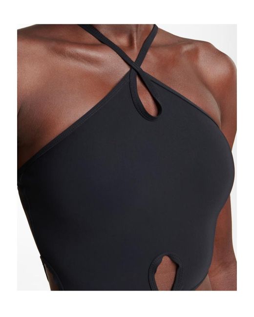 Christopher Esber Black Hollow-Out One-Piece Swimsuit