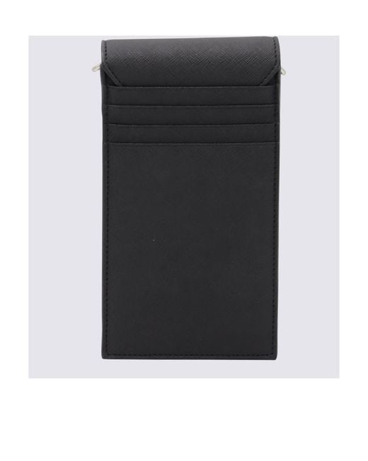 Vivienne Westwood Black Logo-Plaque Phone Pouch for men