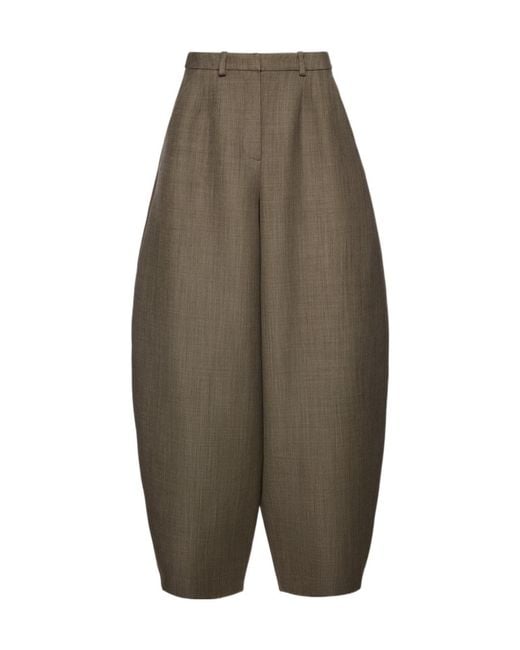 Magda Butrym Green Balloon-Fit Tailored Pants