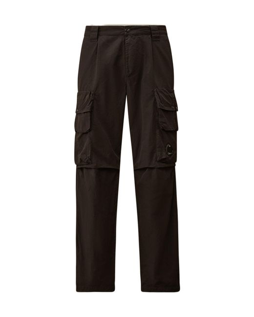 C P Company Black Cargo Pants for men