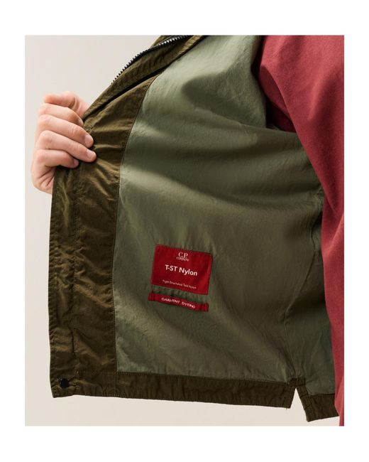 C P Company Green Flap-Pocket Shirt Jacket for men