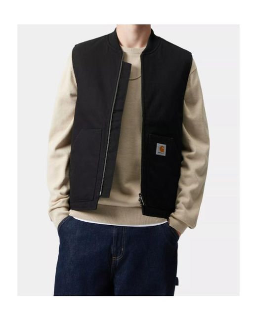 Carhartt Black Zip-Front Pocket Vest for men