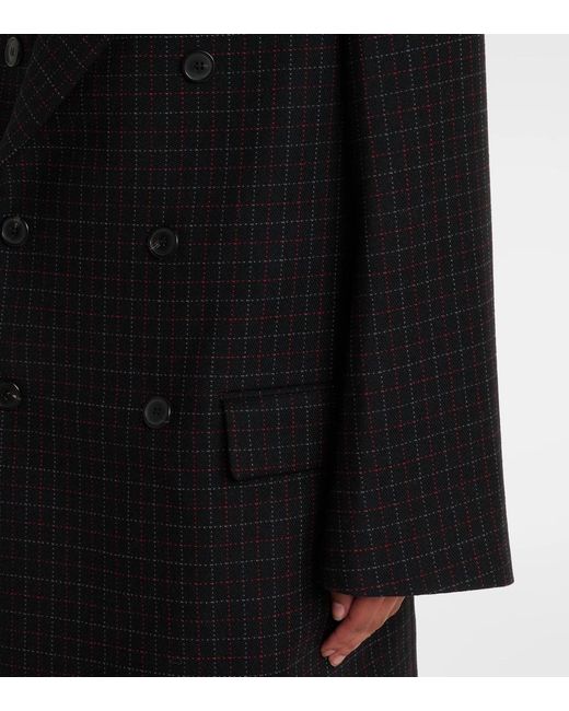 Wardrobe NYC Black Plaid Double-Breasted Coat