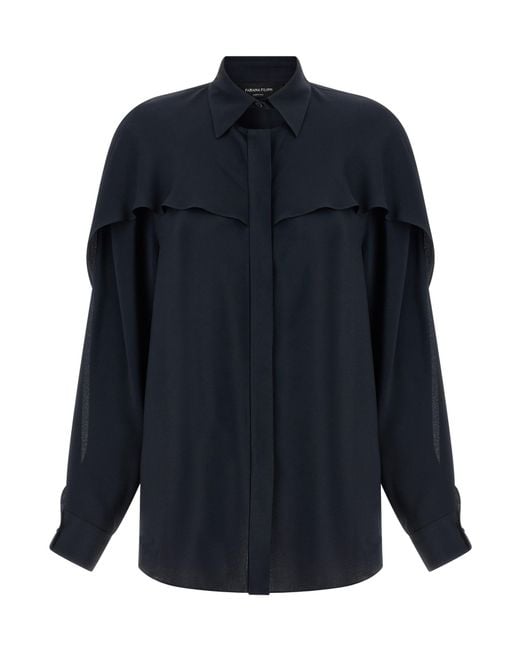 Fabiana Filippi Blue Cut-Out Detail Shirt