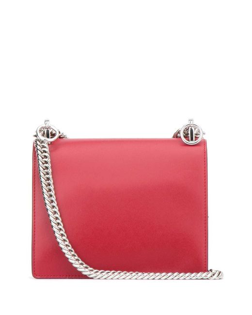 Fendi Red Kan I Bowknot Calfskin Shoulder Bag