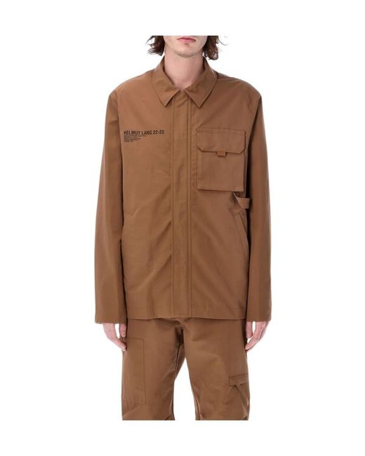 Helmut Lang Brown Long-Sleeved Casual Jacket for men