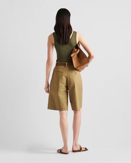 Prada Green Logo Plaque Sleeveless Tank Top