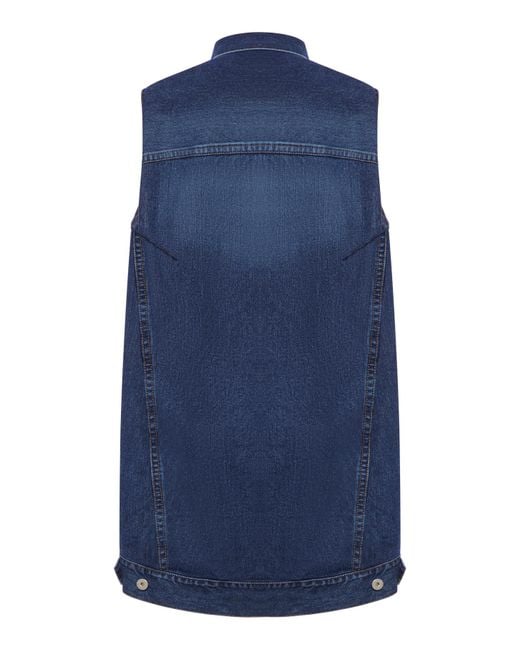 Sacai Blue Button-Up Denim Gilet