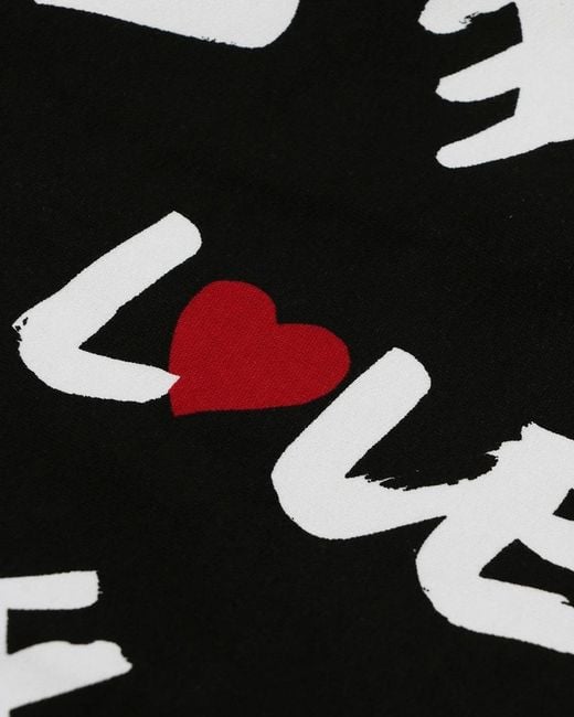 Moschino Black Long-Sleeved Slogan Short Dress