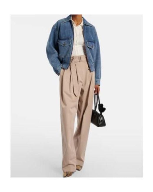 Magda Butrym Blue Front Zip Denim Jacket