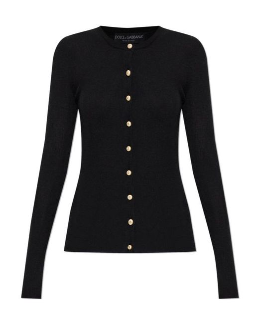 Dolce & Gabbana Black Long-Sleeve Knit Top