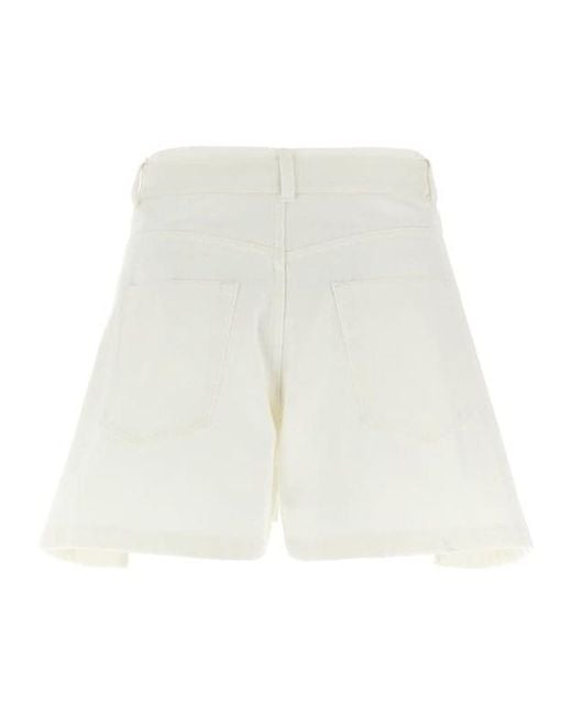 Sacai White Wool Insert Shorts